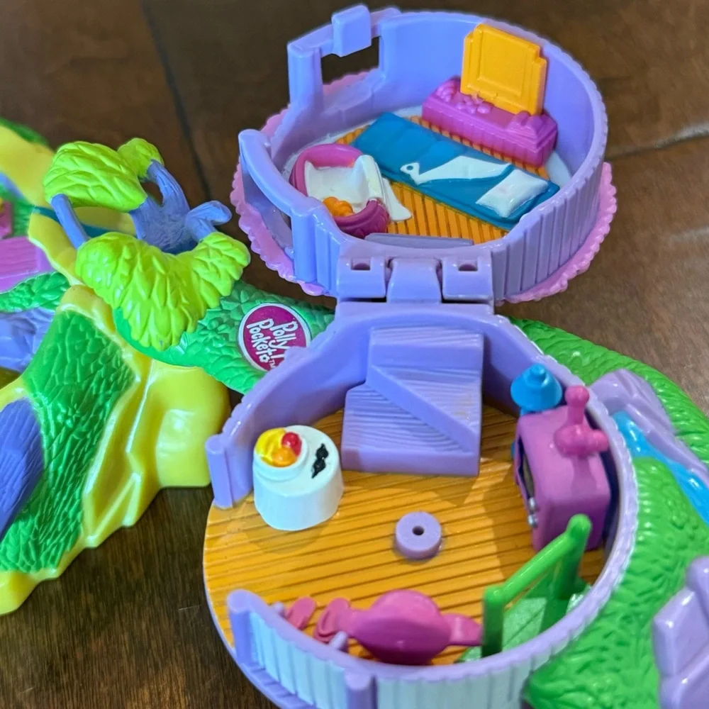 POLLY POCKET VTG Jungle Hut play set with 1 doll - Picture 6 of 7